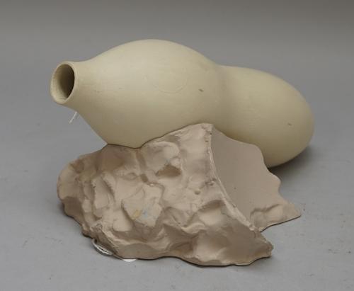 Anish Kapoor (b.1954) 'Chastre', 1993, two pieces of a three piece ceramic sculpture and one further base from the original three piece sculpture, inc