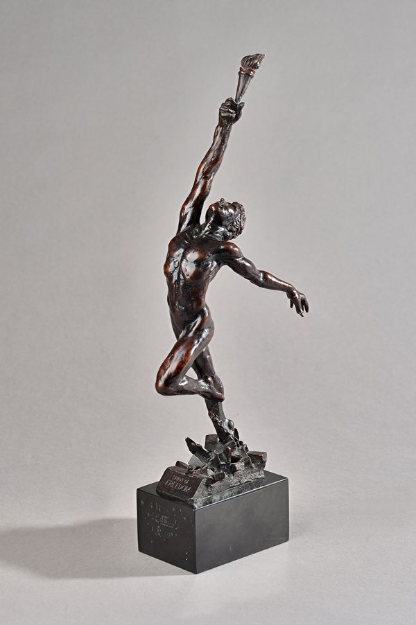 Enzo Plazzotta (Italian 1921-1981), Spirit of Freedom, C.1981, bronze, titled 'Spirit of Freedom' and numbered 95, from an open edition, 37.5cm high.