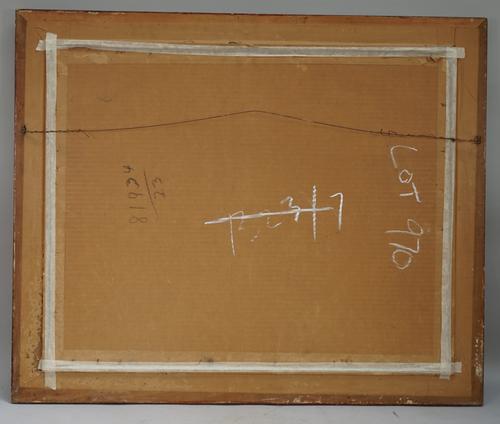 Folk Art; A 19th century scratch art picture depicting a lion on a cliff edge, sea with ships beyond, simulated tortoiseshell frame, image 54cm x 68cm