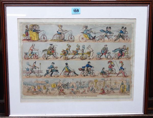 After I. R. Cruickshank, Hobby-Horse Fair, engraving with hand colouring, 30cm x 42cm.