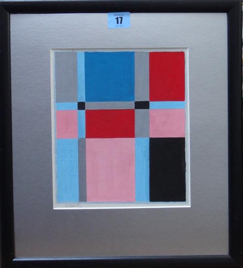 Attributed to Etienne Beothy (1897-1961), Untitled, gouache, bears a signature, 22cm x 18.5cm.