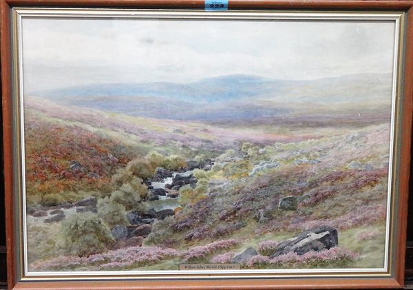 William Sidney Morrish (1844-1917), Moorland scene, watercolour, signed, 35cm x 51cm.