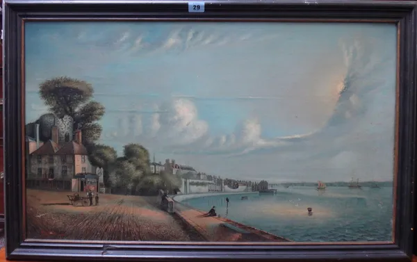 H** E** Locke (19th century), Western Shore, Southampton, oil on canvas, signed and dated 1890, 44cm x 74cm.