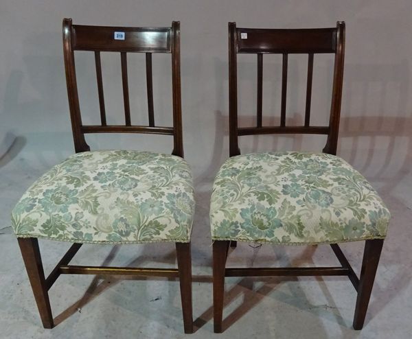 A set of four Regency style mahogany dining chairs, (4).