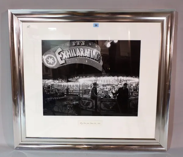 FINE ART GALLERY EXHIBITION PRINT:   a black and white photograph.  20th century reproduction, titled and mounted, after John Chillingworth, 'Harry Br