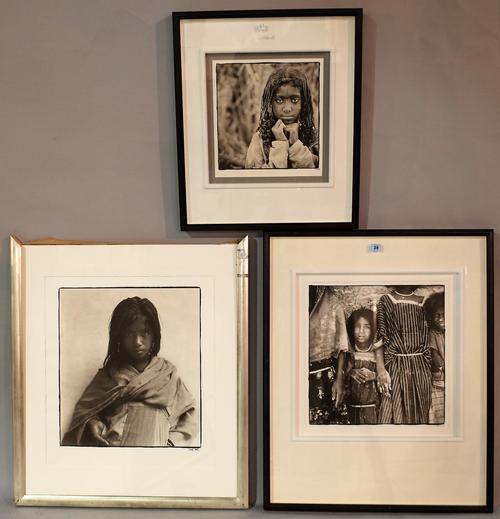 NICK ROSS  (Contemporary)  Through a Child's Eyes, 2000. platinum print, mounted, initialled and dated in pencil by the photographer lower r.h. on the