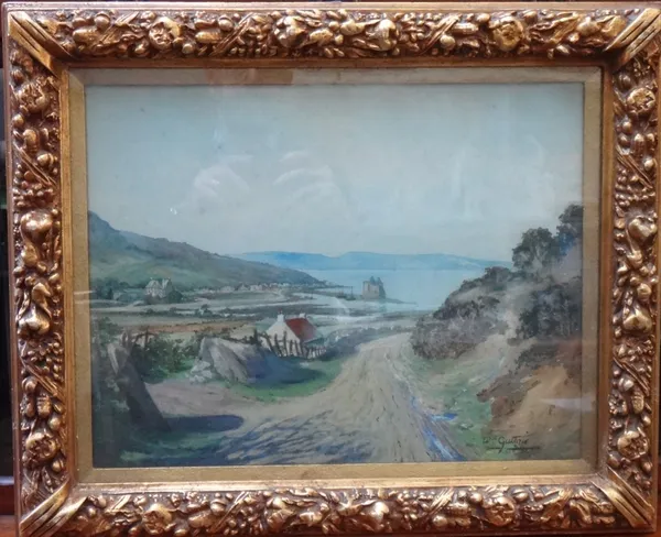 William Guthrie (19th/20th century), Loch Ramza From the Cock of Arran Road, watercolour and bodycolour, signed, inscribed with title to verso and dat