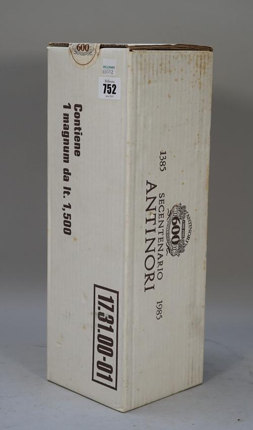 One magnum 1985 Secentenario Antinori in original sealed box.