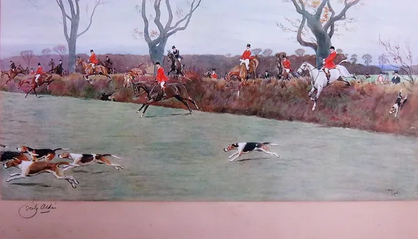 Cecil Aldin (1870-1935), The Blackmore Vale;Away from Peckforton Wood; Away from Bath Wood; The Belvoir; A Fox away from Berrydale; The V.W.H. Crickla