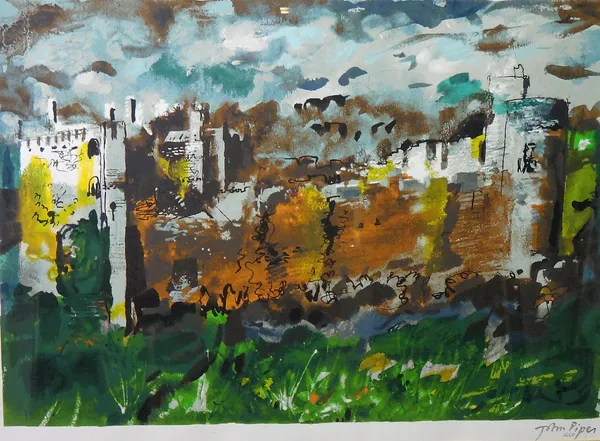 John Piper (1903-1992), Manorbier, Dyfed (Levinson 431), screenprint in colours, 1990-1, with the artist's stamped signature, a proof aside from the n