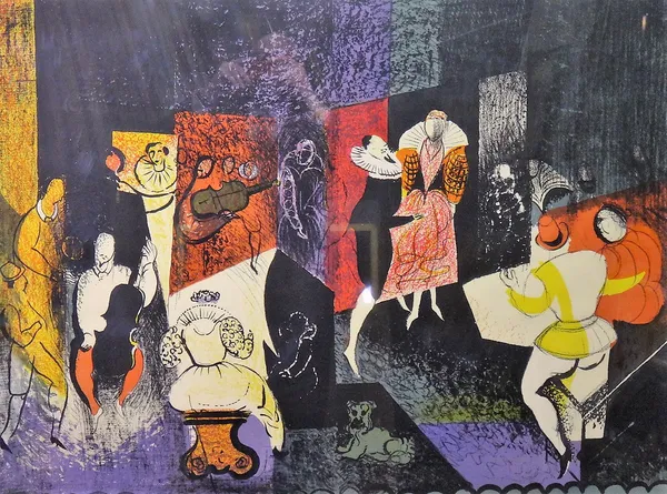 John Piper (1903-1992), Elizabethan Dance (Levinson 87), lithograph printed in colours, c.1954, printed by Chromoworks Ltd., London, published by J. L