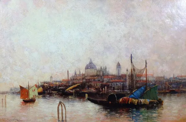 Jan Van Couver (1836-1909), Evening time, Venice, oil on canvas, signed; inscribed verso, 51cm x 77cm.