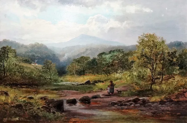 Follower of Benjamin Williams Leader, River landscape, oil on canvas, bears a signature, 30cm x 45cm.