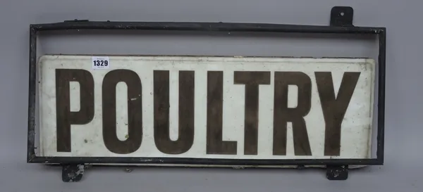 London Street Sign; Poultry, 61cm x 20cm, with original Corporation of London authenticity certificate and reference number.