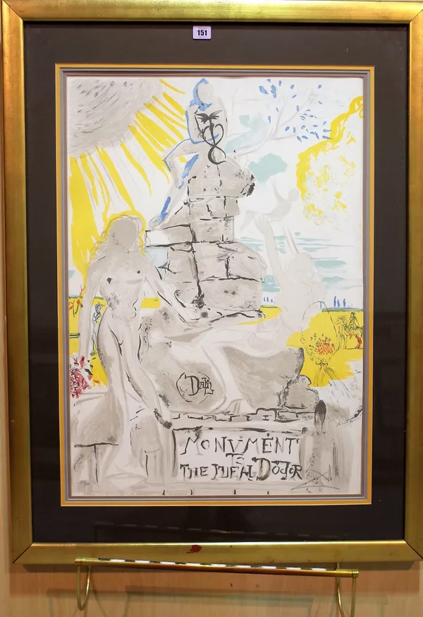 Salvador Dali (Spanish 1904-1989) Monument to the Ideal Doctor, colour lithograph, bears pencil signature and numbered 258/300, 74.5cm x 51.5cm. DDS P