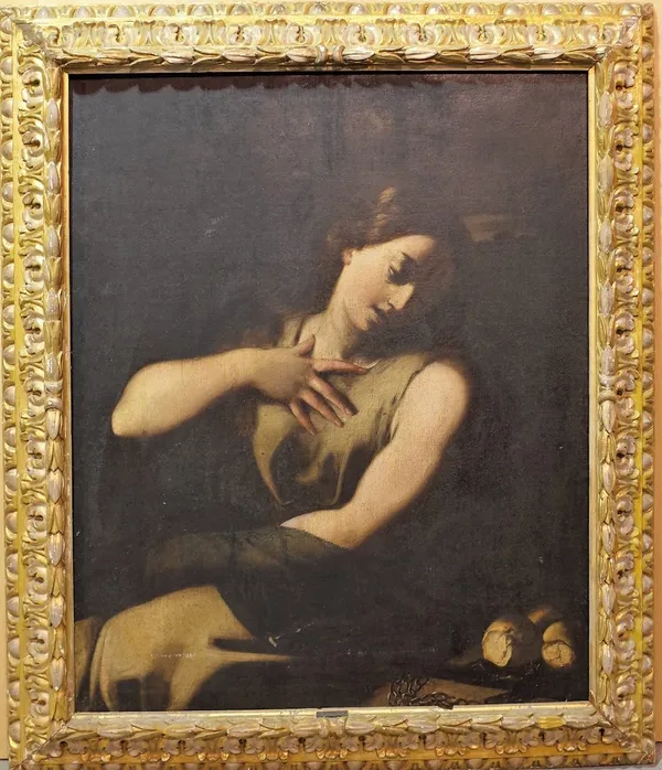 Follower of Jusepe de Ribera "The penitent Magdalene", oil on canvas, 112cm x 91cm.Provenance, with Christie's, London, 15th December 2000, Lot 64. Pr