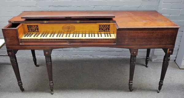 Thomas Tomkison; Piano Forte manufacturer to His Royal Highness The Prince of Wales, Dean Street, Soho; a Regency square piano/piano forte with inlaid