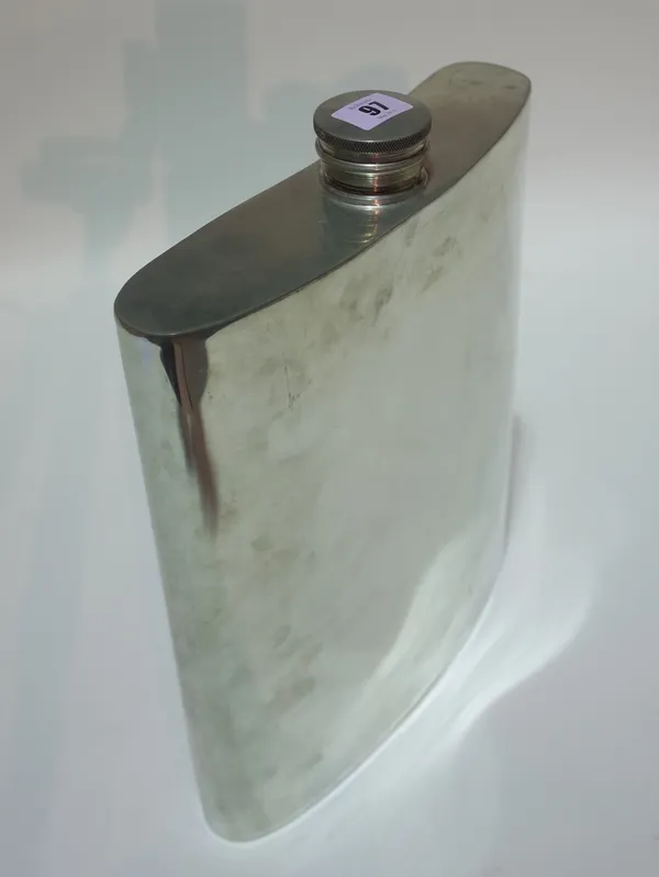 Connolly; a large 1 gallon flask formed as a hip flask, 41cm high.  Provenance; property from the late Sir David TangThis lot has been imported from o