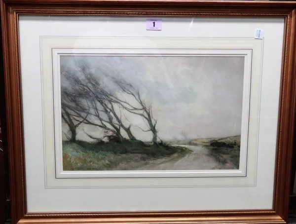 William Tatton Winter (1855-1928), When trees are bare, watercolour, signed and inscribed, 24cm x 37.5cm.