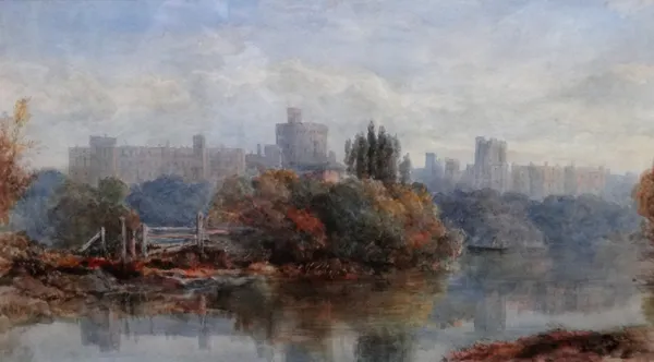 Edward Tucker (1847-1910), Windsor Castle, watercolour, signed, 22cm x 40cm.