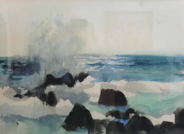 Pielu (20th century), Untitled, watercolour, signed, 44cm x 60cm. ARR