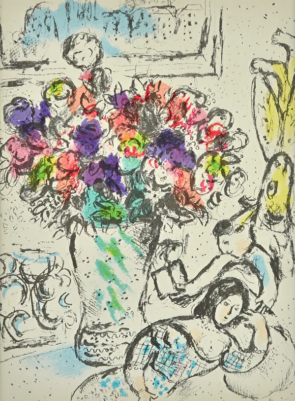 Marc Chagall (1887-1985), Les Anemones, colour lithograph, 31cm x 22.5cm.Provenance: The Masters Gallery, London ARR