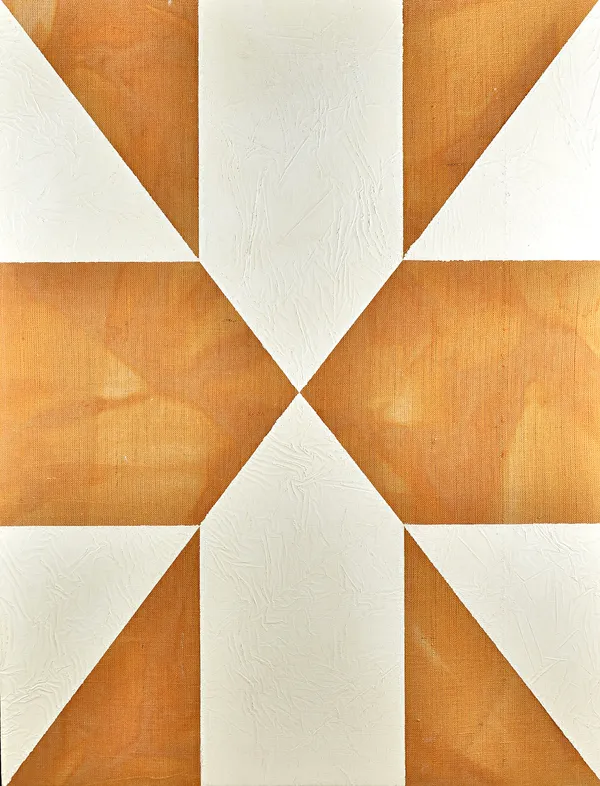 Mark Hagen (b.1972), Untitled (Additive painting #56), oil on hessian canvas, signed on overlap, 172.5cm x 132cm. Provenance; China Art Objects Galler