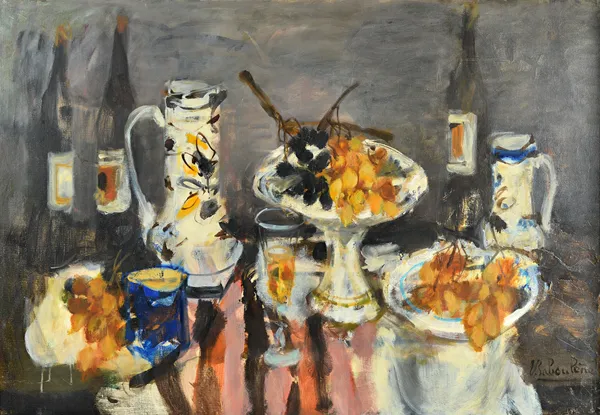 Eugene Baboulene (1905-1994), Le Dessert, oil on canvas, signed and inscribed on reverse, 79cm x 114cm. ARR Illustrated