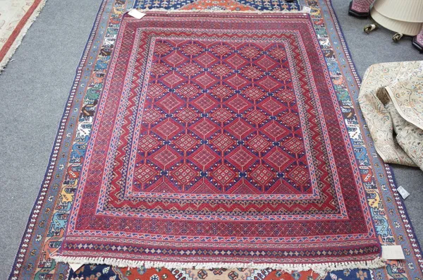 A Turkmen rug, 168cm x 130cm.