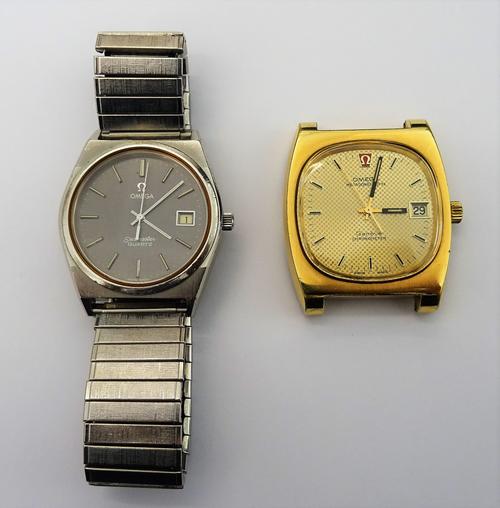 An Omega Seamaster Quartz steel cased gentleman's wristwatch, the signed grey dial with baton shaped numerals, centre seconds and with a date of the m