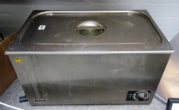 A Walker stainless steel ultrasonic bath53cm wide; lacking power cable