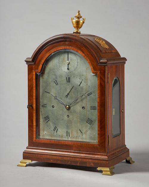 A George III ormolu-mounted, mahogany and satinwood crossbanded quarter chiming three train bracket clockBy John Thwaites, Clerkenwell, London, No 269