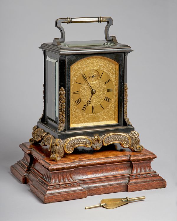 A Fine and Rare Victorian parcel-gilt bronze four-glass quarter striking giant carriage clock Signed Alexander Guillaume, London, No. 861, probably Mc