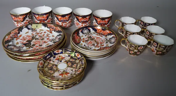 A group of Royal Crown Derby Imari pattern tea and coffee wares, (qty).