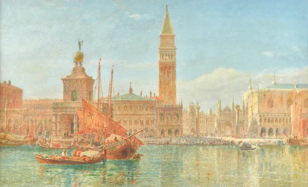 Edward Angelo Goodall (1819-1908), Venice, watercolour, signed (twice), 32.5cm x 53cm.