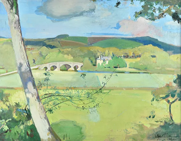 Sir William Oliphant Hutchison (1889-1970). Aberdeenshire landscape, oil on canvas, signed and dated 1920, 58cm x 74.5cm.Provenance: Sotheby's Gleneag