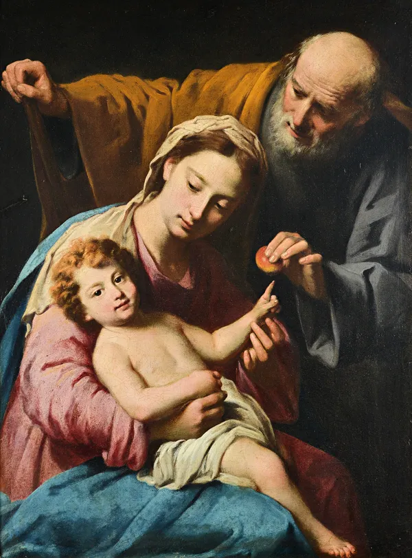 Italian School (18th century), The Holy Family, oil on canvas,  96cm x 71cm.  Illustrated 200