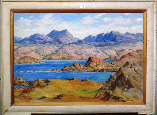 T. Train (early 20th century), Wester Ross, oil on board, signed and inscribed, 58cm x 83.5cm.