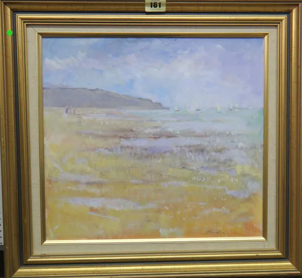 John Denahy (b.1922), Beach at Sion-s-l'Ocean, Vendee, oil on canvasboard, signed, 32cm x 34cm.