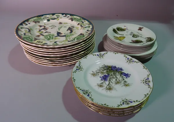 Ceramics, including; a large group of decorative dinner wares, mainly dinner plates including Masons, Ateiler and sundry, (qty).