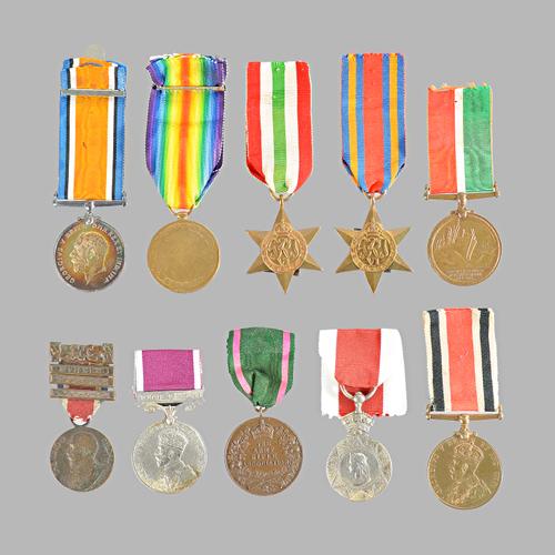 The Mercantile Marine 1914-18 War Medal to Frederick G. Merrifield, The 1914-18 British War Medal and The 1914-19 Victory Medal to J.57839 F.W.R.BURCH