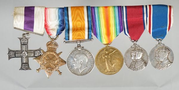 A group of six medals to Major R.H.ALLEN, R.F.A., comprising; The Military Cross, George V issue, The 1914-15 Star to CAPT.R.H.ALLEN. R.F.A., The 1914