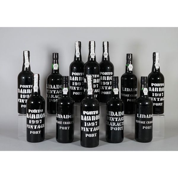 Seven bottles 1997 Porto Barros vintage port and five bottles of 1997 Libador vintage character port, (12).