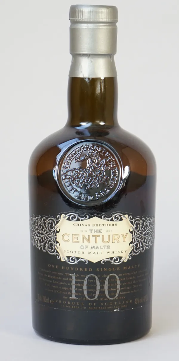 One bottle of Chivas Brothers 'The Century' scotch malt whisky.