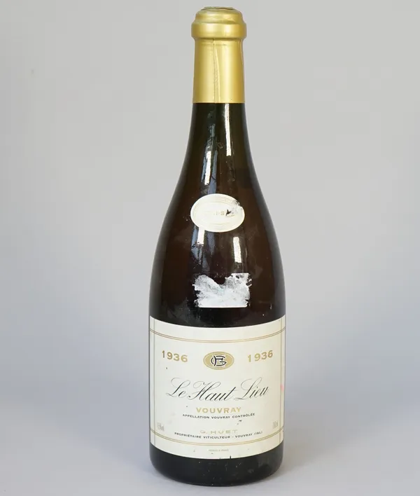 One bottle 1936 Haut Lieu Vouvray Demi-Sec.