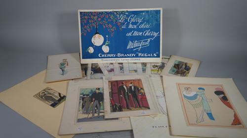 ILLUSTRATIONS:  a 1920s collection, includes Gazette du Bon Ton, L'Illustration (6 copies), and others, approx. 30 items total.