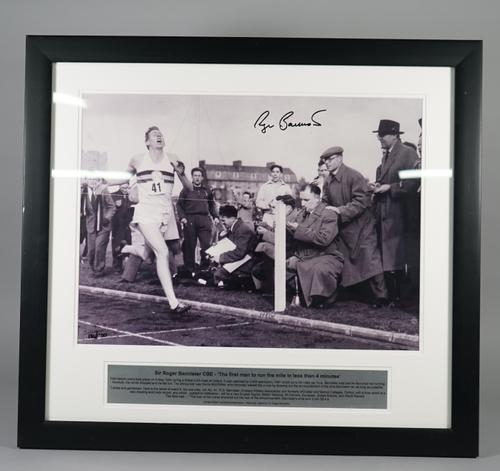 CRICKET / RUGBY / ATHLETICS:  a group of three framed and signed collectables; includes DICKIE BIRD, My Greatest England XI, 27 Nov, 2007, twelve inse