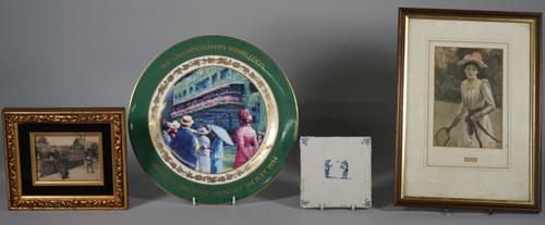 WIMBLEDON TENNIS / RACKET SPORTS:  a collection of twenty loose and framed prints, The Championships Wimbledon, 2005 poster, Montebello (Champagne) Fr