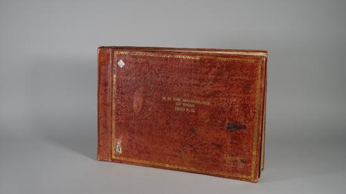 LA LAAMIGHAND, Jaipur State Photographer, 1930,  'H.H. The Maharajas of India, 1930 A.D'  an album of 12 photographs, 29cm x 23cm, pasted on gilt deco