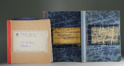 HARDY AMIES LTD. - BY ROYAL APPOINTMENT:  a collection of three duplicate order books, 9th July 1951 - 7th May 1979,  for Her Royal Highness Princess